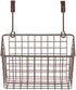 Spectrum Diversified Grid Storage Basket Over The Cabinet, Medium, Bronze