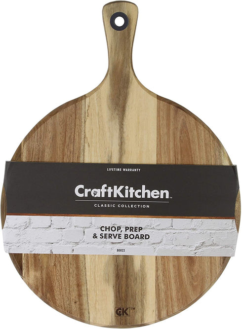 CraftKitchen Acacia Wood Cutting Boards (11.5" Round)