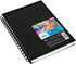 Canson Mix Media Art Book, Heavyweight French Paper, Double Sided Fine and Medium Texture, Side Wire Bound, 138 Pound, 7 x 10 Inch, 40 Sheets