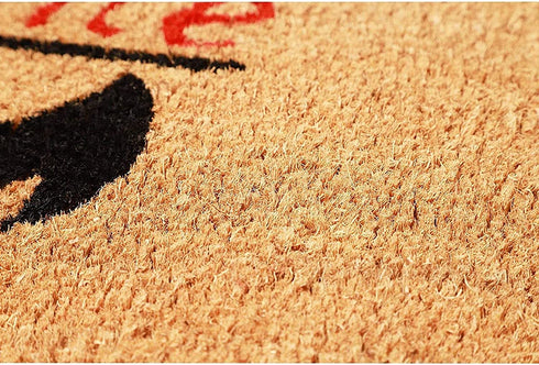 Nautical Anchor Welcome Mat for Front Door, Natural Coir Doormat (30 x 17 in)