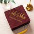 Crisky Wedding Napkins Mr Mrs Burgundy Gold Cocktail Beverage Dessert Napkins for Wedding Shower Engagement Party Decorations, 100 Pcs, 3-Ply