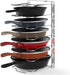 Simple Houseware 7 Adjustable Compartments Pot and Pan Organizer Rack Lid Holder, Chrome
