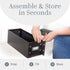 Snap-N-Store CD Storage Box - Pack of 2 - Durable 5.1 x 5.1 x 13.2 Inch Disc Holders with Lids to Store up to 165 Discs - Black