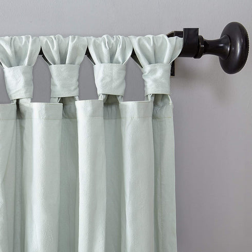 Archaeo Washed 100% Cotton Twist Tab Curtain, 52" x 84", Seafoam Green