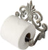 Fleur De Lis Cast Iron Toilet Paper Roll Holder - Cast Iron Wall Mounted Toilet Tissue Holder - European Vintage Design - 6.75" x 6.25" x 4.25? - with Screws and Anchors by Comfify (Antique White)