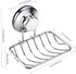 iPEGTOP Super Powerful Vacuum Suction Cup Shower Soap Dish - Strong Rustproof Stainless Steel Soap Saver Sponge Holder for Bathroom & Kitchen Sink, 2 Pack