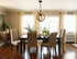 Farmhouse Pendant Light Wood and Black Light Fixture Vintage 1-Light Adjustable Chain Pendant Light