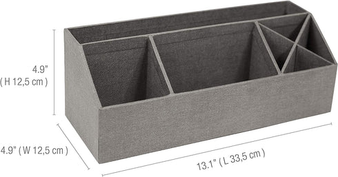 Bigso Elisa Desktop Organizer, 4.9 x 13 x 4.9 in, Canvas Gray