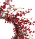 18 inches Christmas Wreath Winter Wreath for Front Door Red Berry Wreath for Wall and Window Decorations
