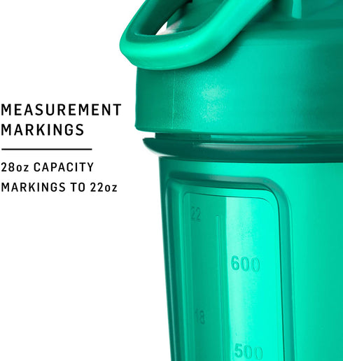 BlenderBottle Classic V2 Shaker Bottle Perfect for Protein Shakes and Pre Workout, 28-Ounce, Teal