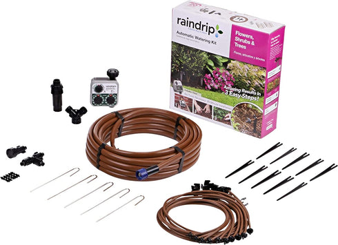 Raindrip SDFSTH1P Automatic Watering Kit with Timer, Black Brown
