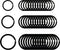Flat Key Rings Key Chain Metal Split Ring 36pcs (Round 3/4 Inch, 1 Inch and 1.25 Inch Diameter), for Home Car Keys Organization, Lead Free Electroplated Black