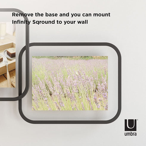Umbra Infinity Picture Frame, Floating Photo Display for Desk or Wall, 5x7, Black