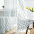 AUFENLLY Geometric Moroccan Patterned Sheer Curtains 63 Inch Length 2 Panels Faux Linen Modern Farmhouse Contemporary Sheer Curtains for Living Room Bedroom Rod Pocket 54 x 63 Inch 2 Panels, Grey