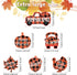 24 Pieces Thanksgiving Buffalo Plaid Ornament Wooden Hanging Sign Hanging Wishes Craft for Fall Harvest Wall Decoration 6 Styles Pumpkin Turkey Truck (Orange and Black) (Orange and Black, 24)