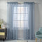 Dusty Blue Voile Sheer Curtains for Living Room 84 Inches Long 2 Panels Rod Pocket Light Filtering Treatment Window Drapes Solid Blue Sheer Curtains for Girls Bedroom 52 X 84 Inch Length
