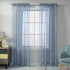 Dusty Blue Voile Sheer Curtains for Living Room 84 Inches Long 2 Panels Rod Pocket Light Filtering Treatment Window Drapes Solid Blue Sheer Curtains for Girls Bedroom 52 X 84 Inch Length