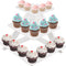Cupcake Stand - Wooden 3 Tier Collapsible Serving Tray - White Tiered Cupcake Stand - Farmhouse Tiered Tray Decor - Cake Stands for Dessert Table - Tea PartiesCupcake Stands - Wedding Cupcake Stand