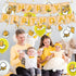 38 Pcs Gudetama Theme Birthday Party Decorations,Party Supply Set for Kids with 1 Happy Birthday Banner Garland , 13 Cupcake Toppers, 18 Balloons,6 Spiral for Party Decorations
