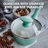 GreenPan Rio Healthy Ceramic Nonstick 1QT Saucepan Pot with Lid, PFAS-Free, Dishwasher Safe, Turquoise