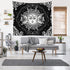HYPREST Black and White Tapestry for Bedroom, Sun and Moon Tapestry, Burning Sun with Stars Psychedelic Tapestry Indie Wall Tapestry for Living Room Decor With Clips and Hooks (59" x 79"inches)