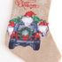 Yuokwer Christmas Stockings?Big Size 4 Pack 18-Inch Extra Long Blue Truck Burlap Stocking Xmas Hanging Stocking Character for Family Holiday Season Decor (Blue Car, 4)
