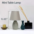 Simple Designs LT2009-GRY Mini Egg Oval Ceramic Table Lamp, Gray