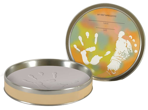 Stephan Baby Tiny Treasures Clay Handprint/Footprint Kit in Keepsake Tin
