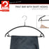 MAWA by Reston Lloyd Model 42/U Euro Non-Slip Space-Saving Clothing Hanger with Bar& Hooks for Skirs, Pack of 5, Black, 5 Count