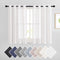 NICETOWN 45" Long White Flax Linen Sheer Bedroom Curtains Grommet, Decorative Window Treatment Draperies Privacy with Light Through for Kitchen/Nursery/Bathroom, 52" Wide, Sold as 2 Panels