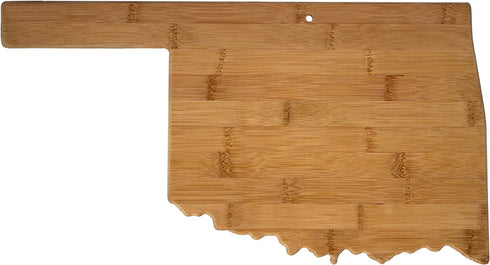 Totally Bamboo Oklahoma State Shaped Cutting Board, Natural Bamboo
