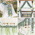 Ageomet 3pcs Artificial Eucalyptus Garland Decor Eucalyptus Vine Greenery with Willow Leaves Faux Spring Eucalyptus Willow Garland for Wedding Room Wall Table Decoration