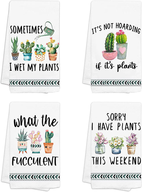 pinata Plant Lover Gifts Funny Kitchen Towels, What The Fucculent, I Wet My Plants Gifts for Gardeners, Crazy Plant Lady Gifts, Decorative Kitchen Towels, Hand Towels, Tea Towels, Housewarming Gift