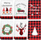 6 Pieces Cotton Christmas Kitchen Towels Buffalo Plaid Christmas Kitchen Towels and Dish Towels Christmas Kitchen Decor Hand Towels for Decorations , Favors Cooking and Baking ,16 x 24 Inch
