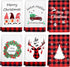 6 Pieces Cotton Christmas Kitchen Towels Buffalo Plaid Christmas Kitchen Towels and Dish Towels Christmas Kitchen Decor Hand Towels for Decorations , Favors Cooking and Baking ,16 x 24 Inch