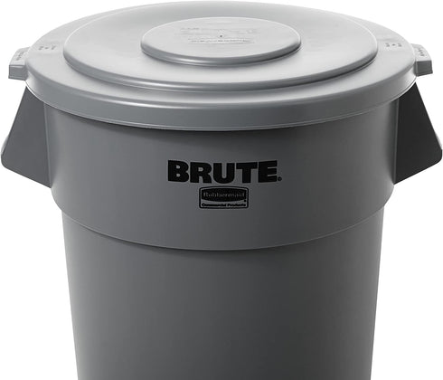 Rubbermaid Commercial FG265400GRAY BRUTE Heavy-Duty Round Waste/Utility Container, 55-gallon Lid ONLY, Gray