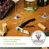 True TrueTap Metallic Purple Double Hinged Waiters Corkscrew, Stainless Steel Wine Key with Foil Cutter 4.75x0.5x1