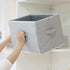 DIMJ Closet Storage Bins, Fabric Storage Basket for Shelves, Collapsible Storage Bins with Handles Closet Organizers and Storage Cubes Box for Clothes, Toys, Other Sundries (Gray, 3 Packs )