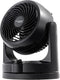 IRIS USA WOOZOO Oscillating Fan, Vortex Fan, Air Circulator, Desk Fan, Portable Fan, 3 Speed Settings, 6 Tilting Head Settings, 26ft Max Air Distance, Medium, Black