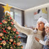 AgoKud Christmas Tree Topper, Gold Christmas Tree Star with 20 LED Lights, 10" Lighted Double-Sided Hollow Star Tree Topper, Christmas Decorations for Trees, Christmas Tree Ornament, Party Decoration