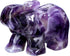 Top Plaza 2 Inches Amethyst Crystals Elephant Figurines Decor Reiki Healing Crystal Stone Crafts Statues Elephant Gifts Collectible Decor for Home Office Desk