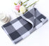 Homaxy 100% Cotton Waffle Weave Check Plaid Kitchen Towels, 13 x 28 Inches, Super Soft and Absorbent Dish Towels for Drying Dishes, 4-Pack, White & Dark Grey