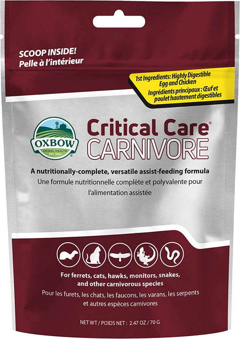 Oxbow Animal Health Critical Care, Carnivore, 70 Gram Bag