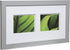 Gallery Solutions Wall Mount Double Mat Picture Frame, 2-5" x 7", Gray/White