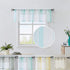 Central Park 2 Pack Valance Spa Blue and White Kitchen Window Curtain Valance Vertical Stripe Sheer Boucle Linen Window Curtain, Living Room Decorative Rod Pocket (54" W x 15" L x 2) Rustic Living