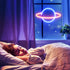Koicaxy Planet Neon Sign, Acrylic Neon Light for Wall Decor, Battery or USB Powered Light Up Neon Sign for Bedroom, Kids Room, Living Room, Bar, Party, Christmas, Wedding