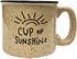 Cup Of Sunshine Cute Ceramic Campfire Coffee Mug - Campfire Gift Mug For Happy Camper - Outdoor Backpacking Mountain Camper Mugs Lovers - Cool Gifts for Friends, Moms, Christmas And Holiday Gift Cup