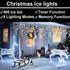 LJX Christmas Lights Outdoor Decorations Icicle Lights 32.8Ft 400LED 8 Modes Connectable Christmas String Lights for Holiday Christmas Wedding Party House Garden Bedroom Indoor Decoration Cold White