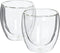 Bodum Pavina Glass, Double-Wall Insulated Glasses, Clear, 8 Ounces Each (Set of 2)