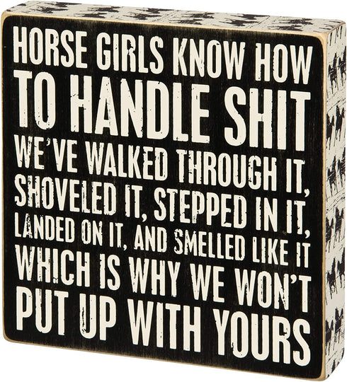 Primitives by Kathy Box Sign, Horse Girls (31184)